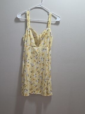 Old Navy Yellow Floral Spaghetti Strap Sundress